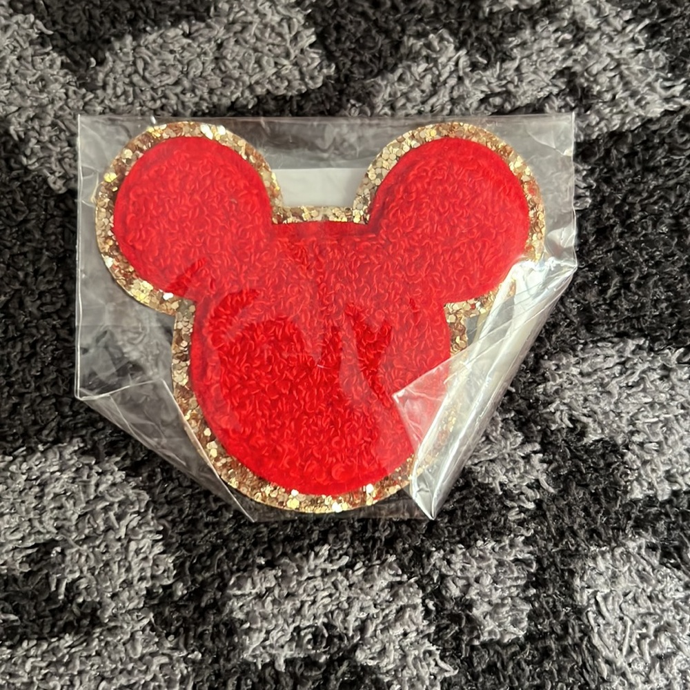 Stoney Clover Lane Disney Mickey Mouse Glitter Patch - RED - Picture 2 of 4